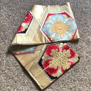 Vintage Japanese Silk Obi - Table Runner